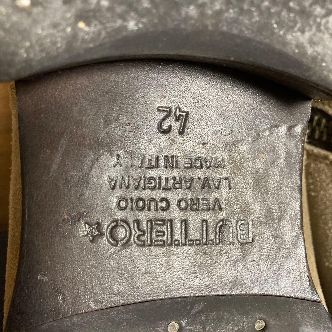 ブッテロ　スエードブーツ　サイズ　42 ジッパー