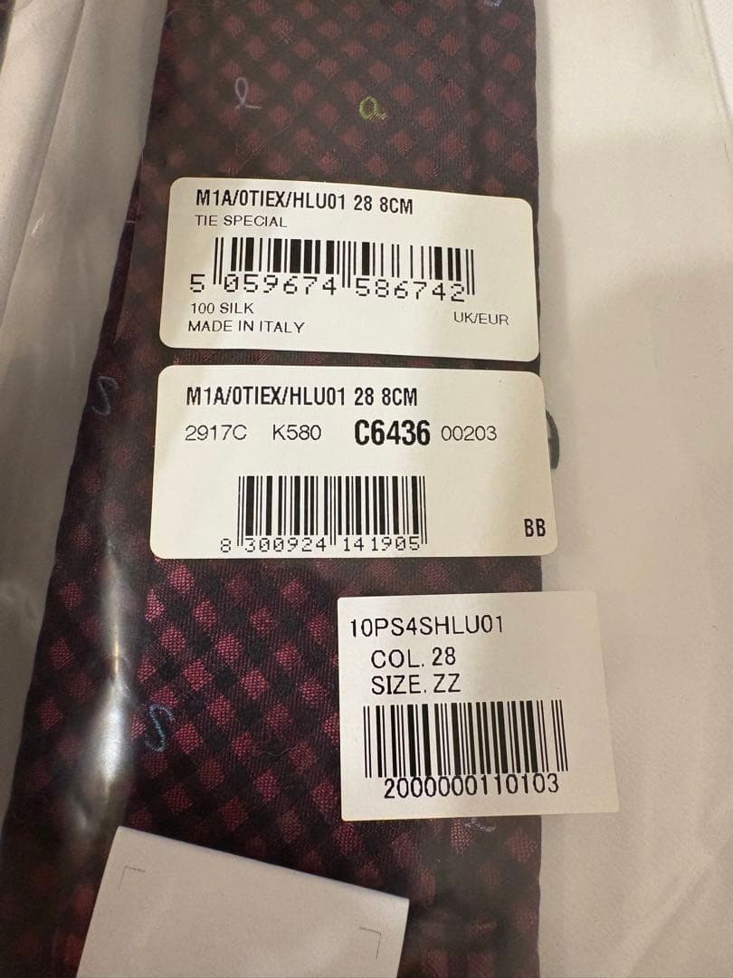 Paul Smith ネクタイ ワインレッド チェック