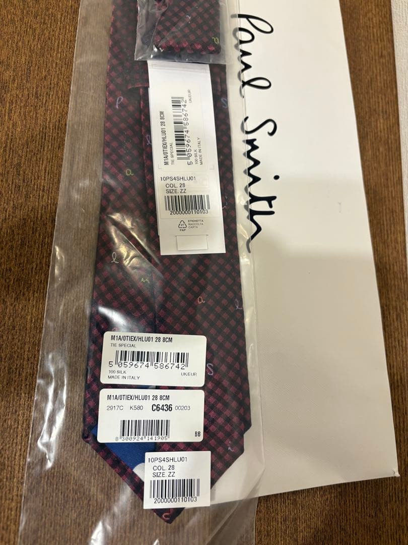 Paul Smith ネクタイ ワインレッド チェック