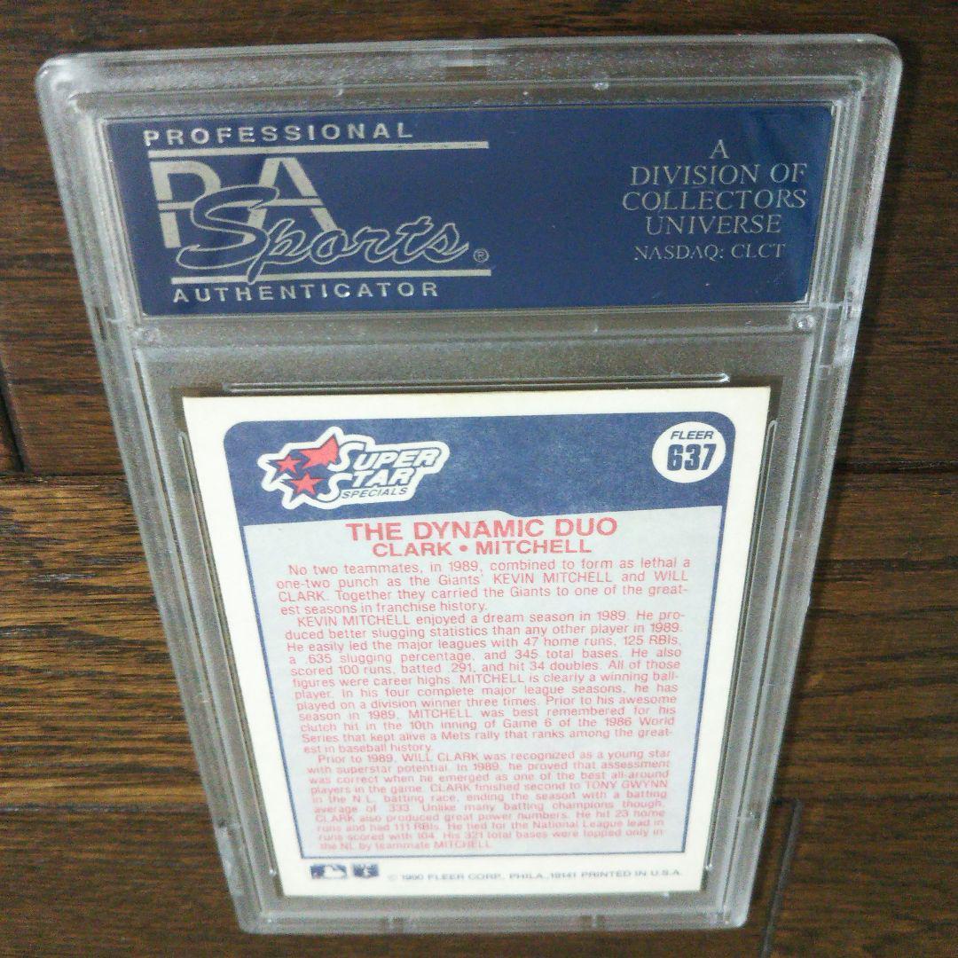 【PSA鑑定付き直筆サイン】1990 FLEER Ｗ．クラーク／Ｋ．ミッチェル