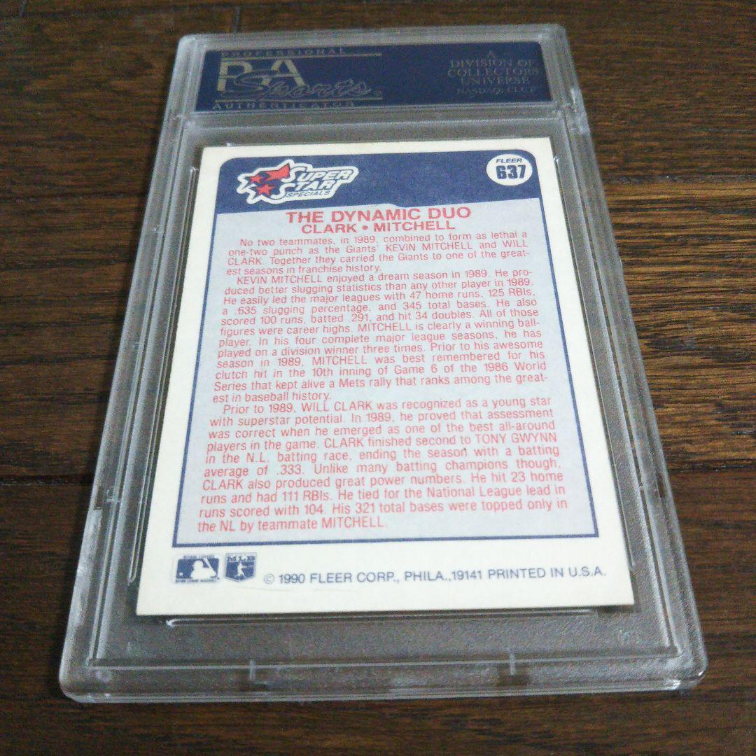 【PSA鑑定付き直筆サイン】1990 FLEER Ｗ．クラーク／Ｋ．ミッチェル