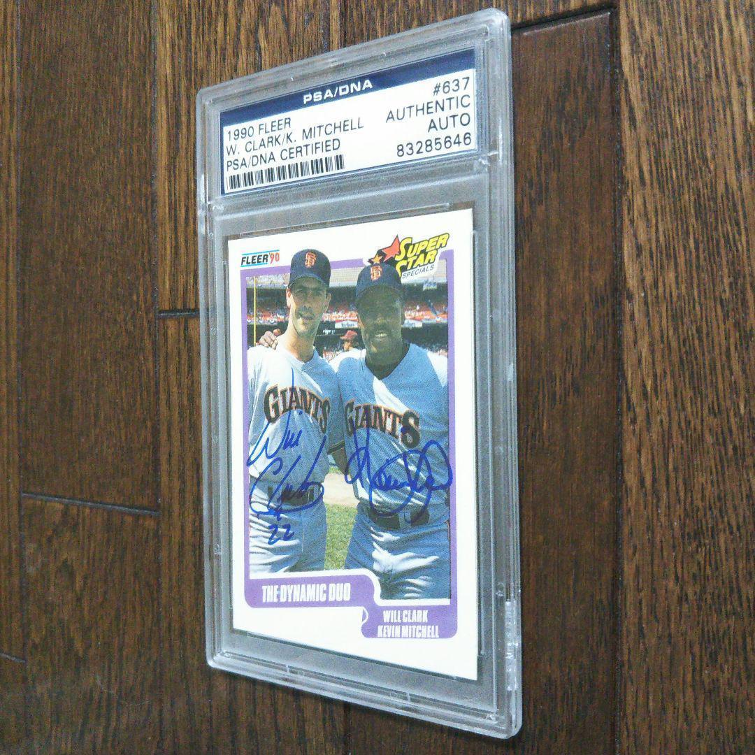 【PSA鑑定付き直筆サイン】1990 FLEER Ｗ．クラーク／Ｋ．ミッチェル