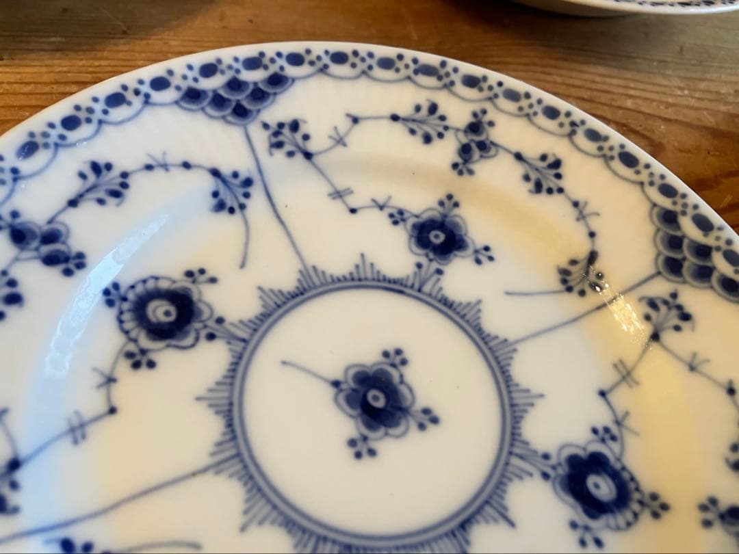 ロイヤルコペンハーゲン　ブルーフルーテッドハーフレース　14.5プレート×5