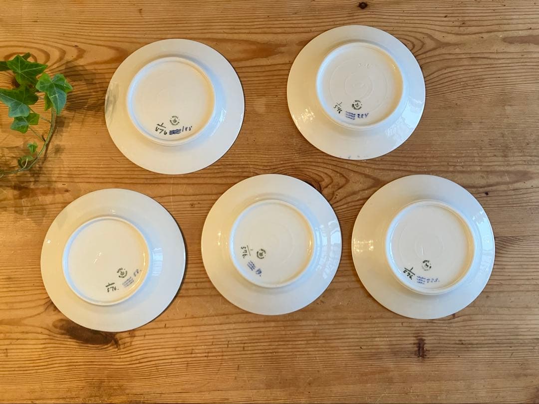 ロイヤルコペンハーゲン　ブルーフルーテッドハーフレース　14.5プレート×5