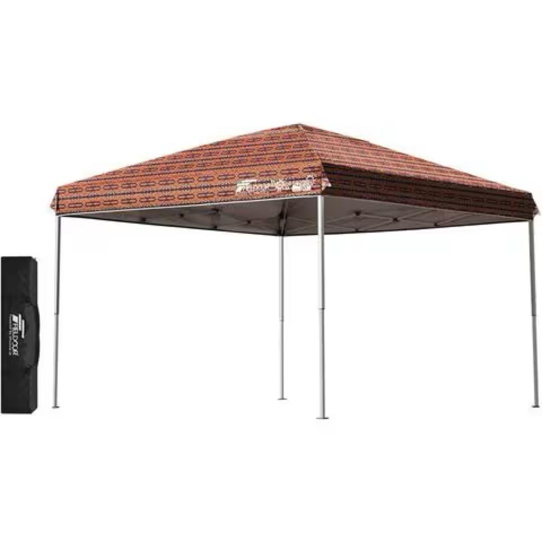 FIELDOOR ワンタッチタープテント 3.0×3.0m ネイティブ柄