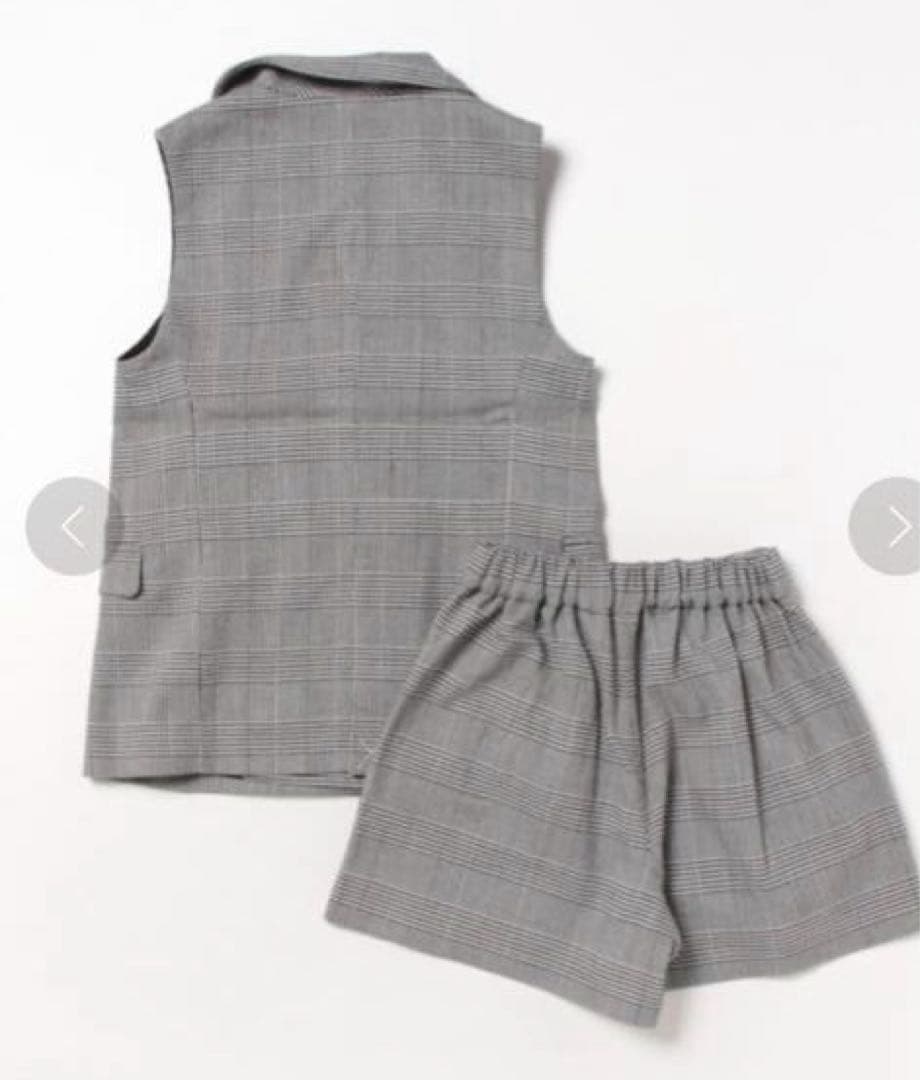 ケイトスペード チェック柄ショートパンツセット フォーマル 卒業式 卒服 140