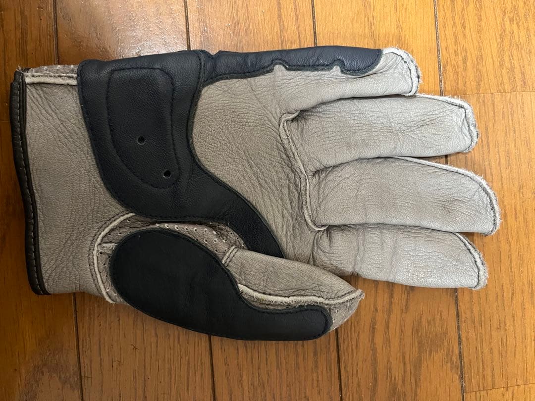 バイク グローブ ペアスロープ 馬鹿（うましか）メッシュ グレー/ダークブルーL