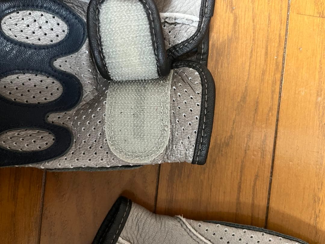 バイク グローブ ペアスロープ 馬鹿（うましか）メッシュ グレー/ダークブルーL