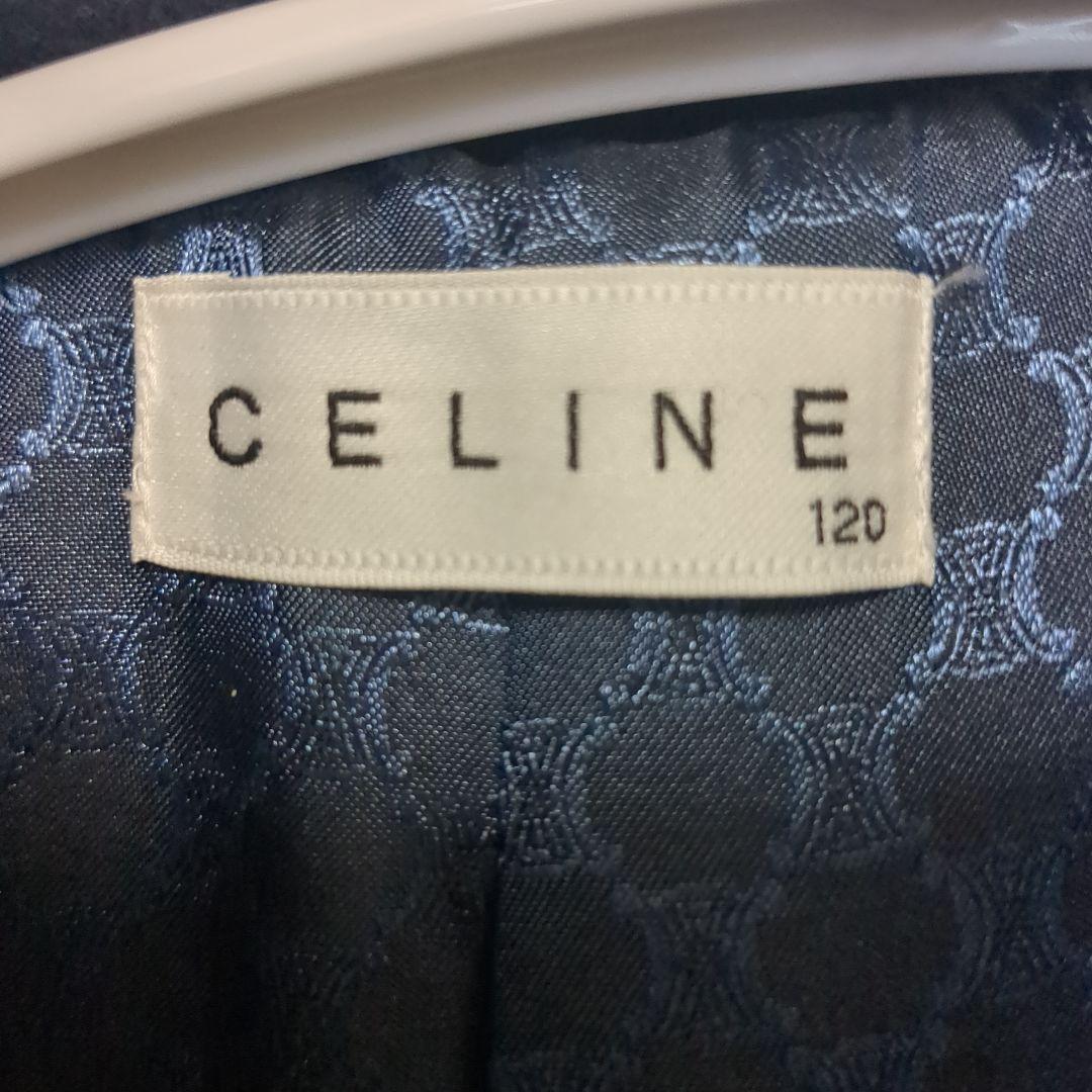CELINE フード付きウールコート 120