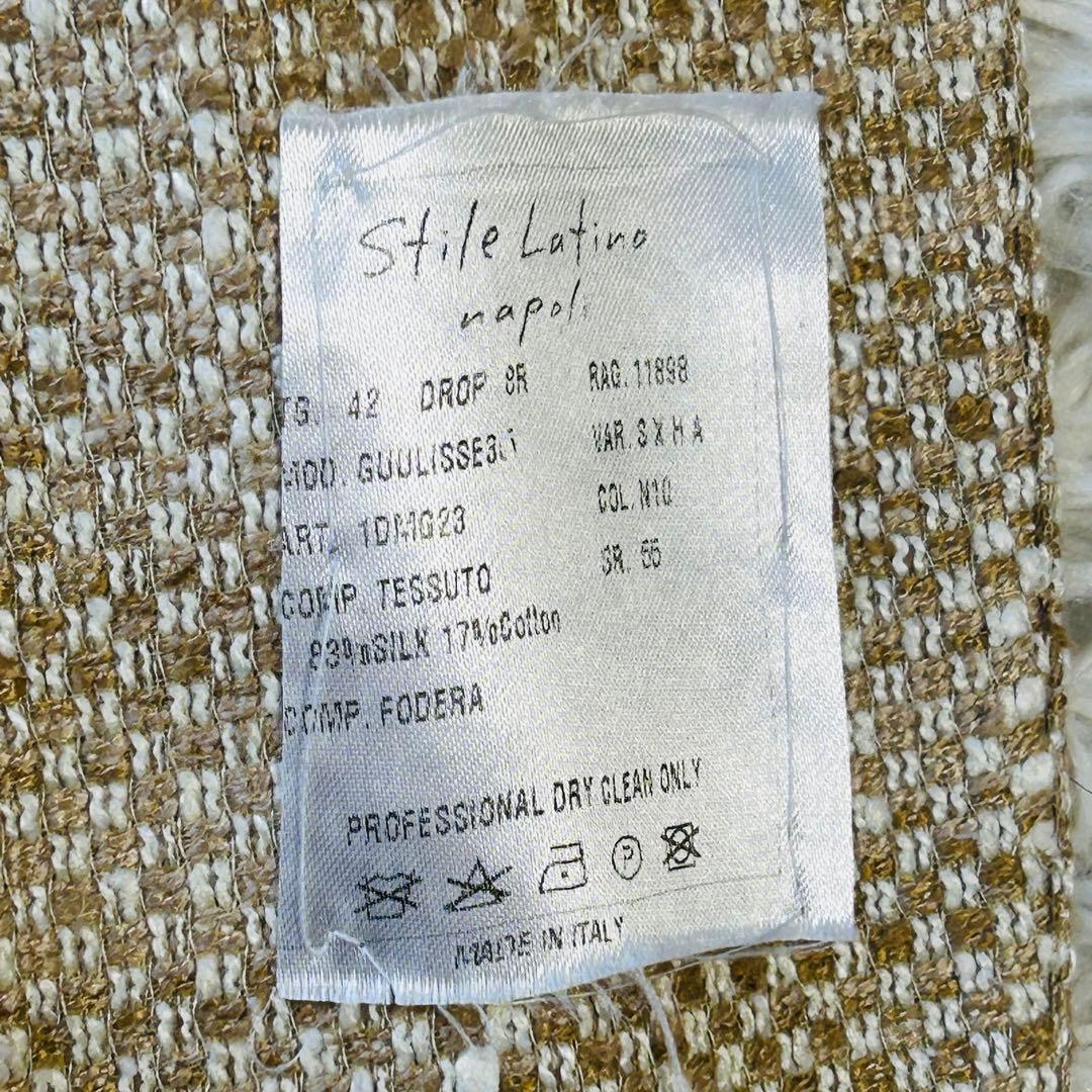 Stile Latino スティレラティーノ テーラードジャケット ツイード