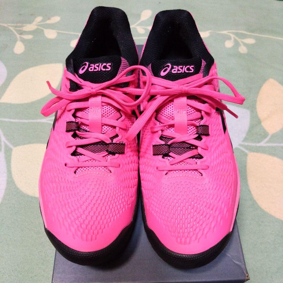 け*い様 asics テニスシューズ ゲルレゾリューション9 ショッキングピンク