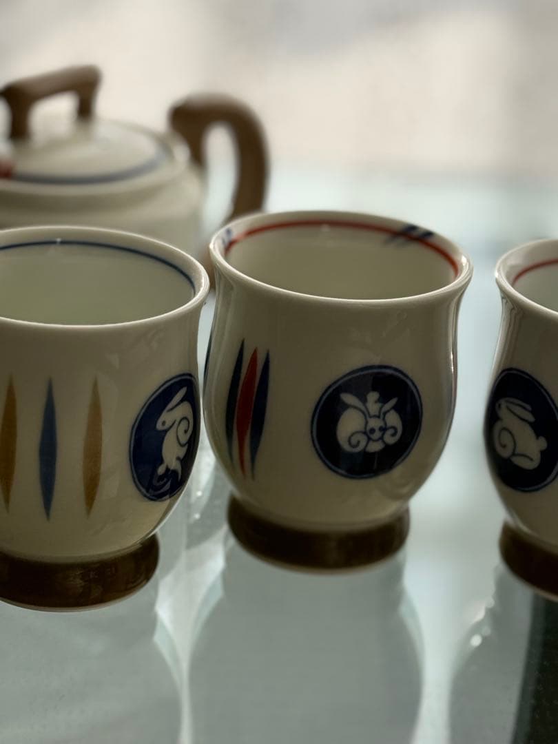 陶器製急須と湯呑みセット