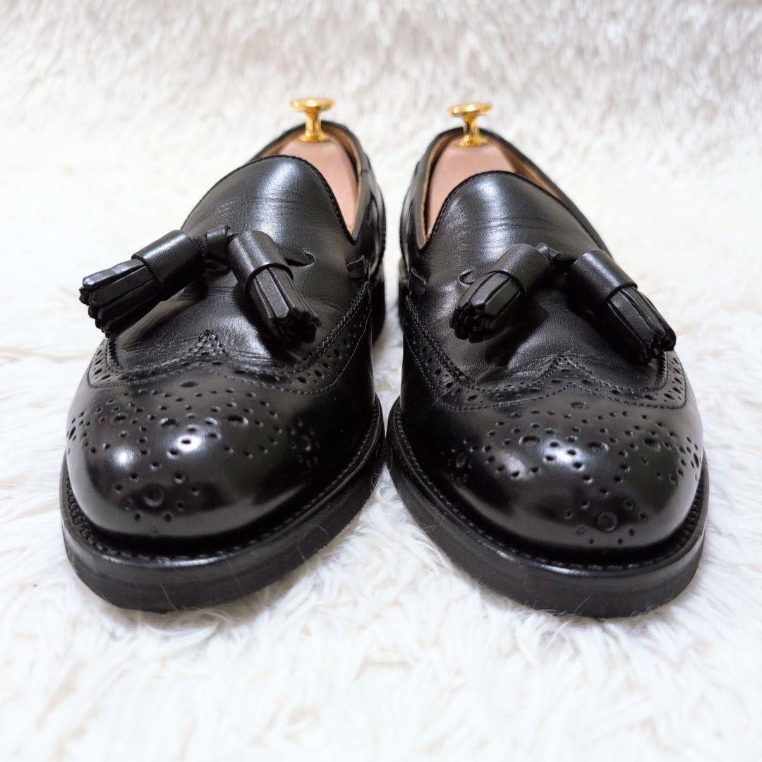 【極美品】リーガル×ジェオックス タッセルローファー ブラック 25.0cm