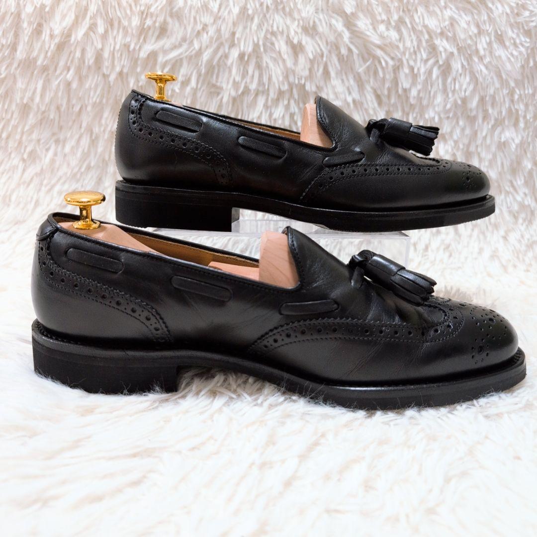 【極美品】リーガル×ジェオックス タッセルローファー ブラック 25.0cm