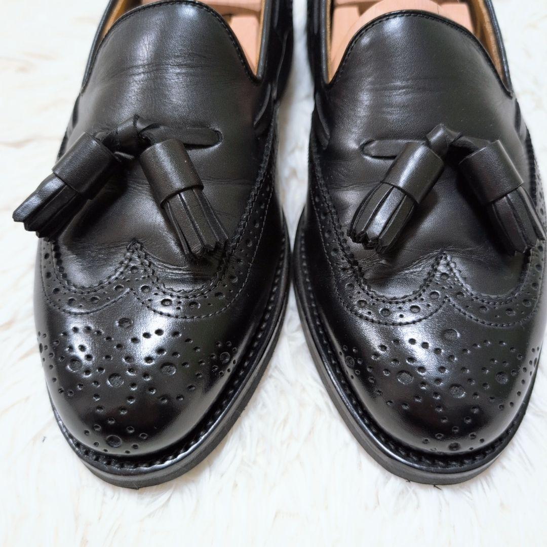 【極美品】リーガル×ジェオックス タッセルローファー ブラック 25.0cm