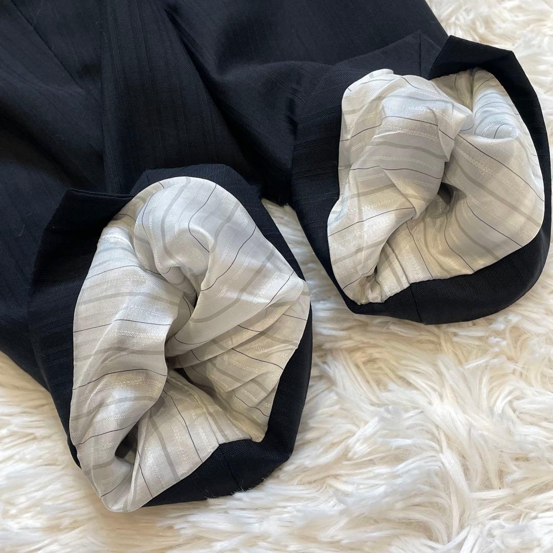 HUGO BOSS シングルスーツ 黒 セットアップ メンズ ストライプ