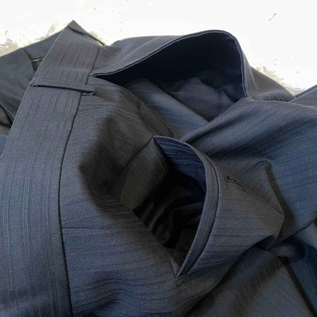 HUGO BOSS シングルスーツ 黒 セットアップ メンズ ストライプ