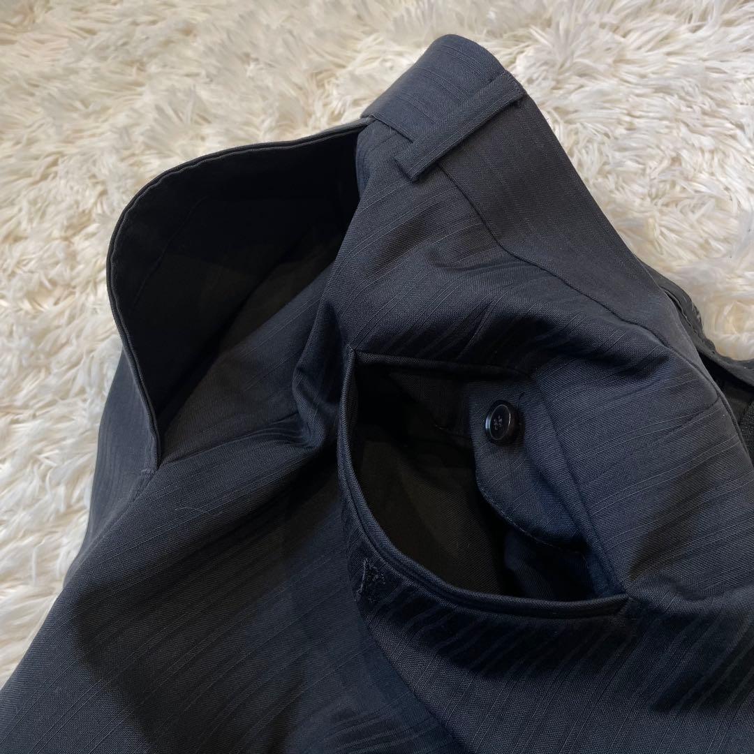 HUGO BOSS シングルスーツ 黒 セットアップ メンズ ストライプ