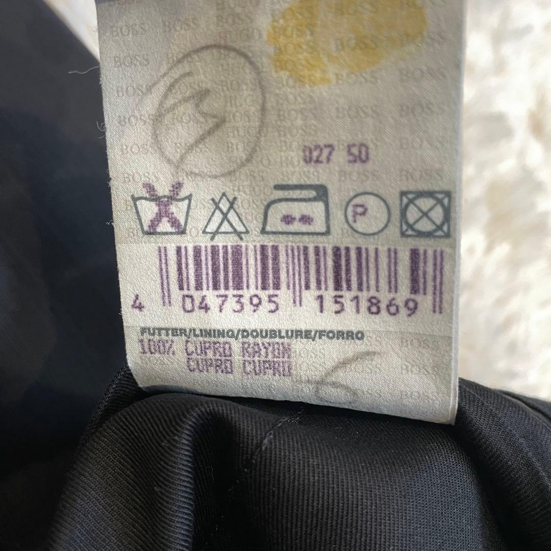 HUGO BOSS シングルスーツ 黒 セットアップ メンズ ストライプ