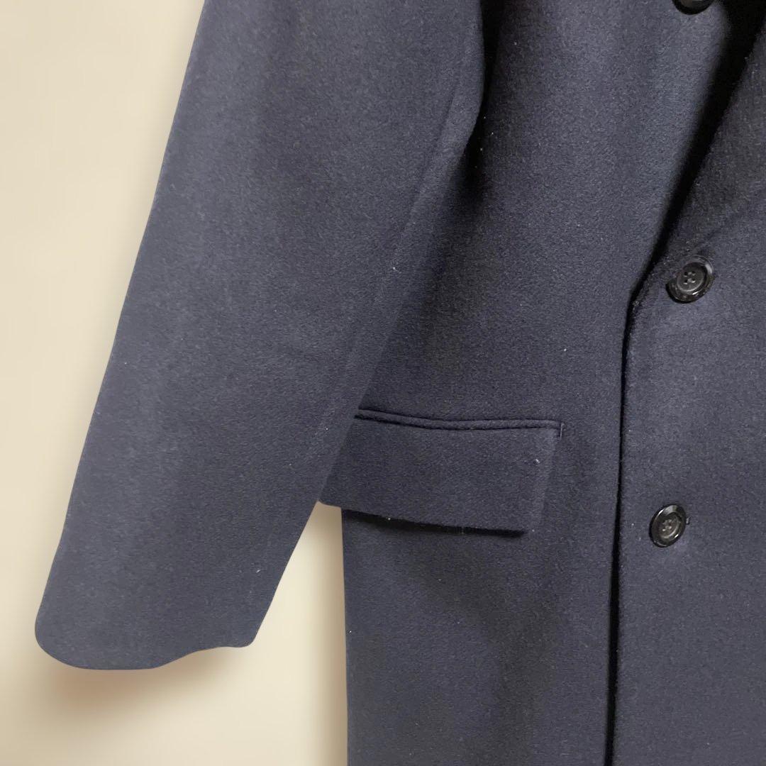 OT1FRAMEWORK ネイビーダブルブレストチェスターコート36