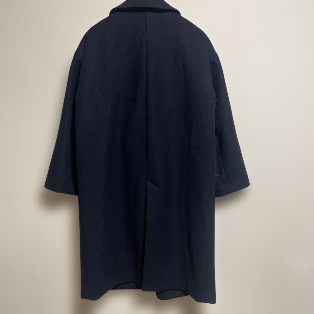 OT1FRAMEWORK ネイビーダブルブレストチェスターコート36