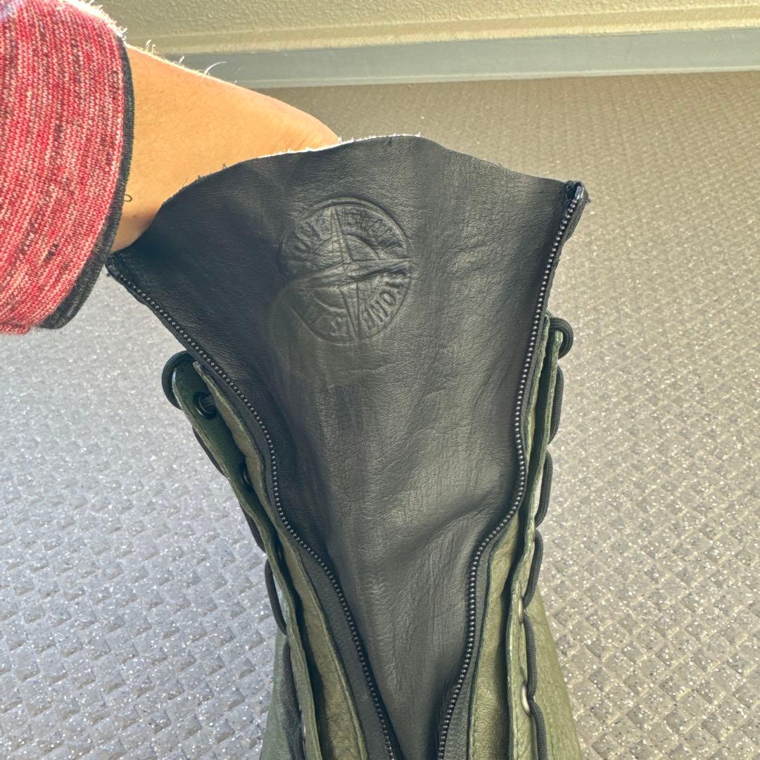 STONE ブーツ センタージッパ カーキ サイズ43