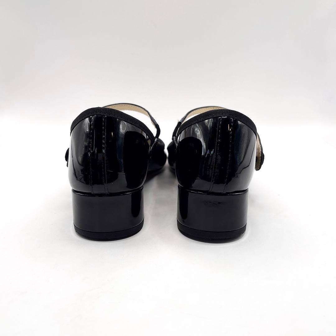 【美品】レペット ROSE メリージェーン ストラップ エナメル24 黒