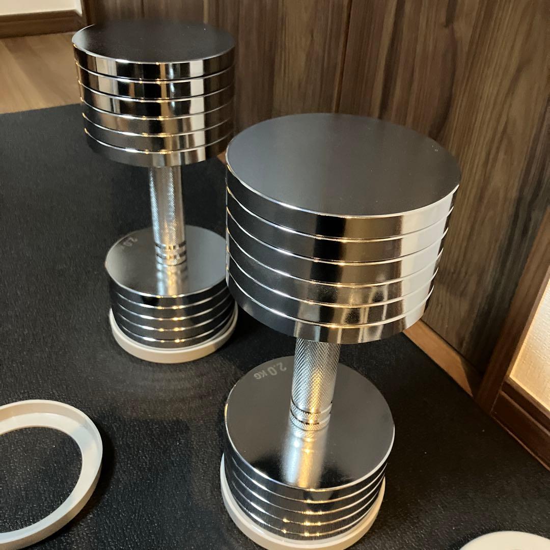 【直接引取り】Northdeerダンベル25kg×2個クロームメッキ