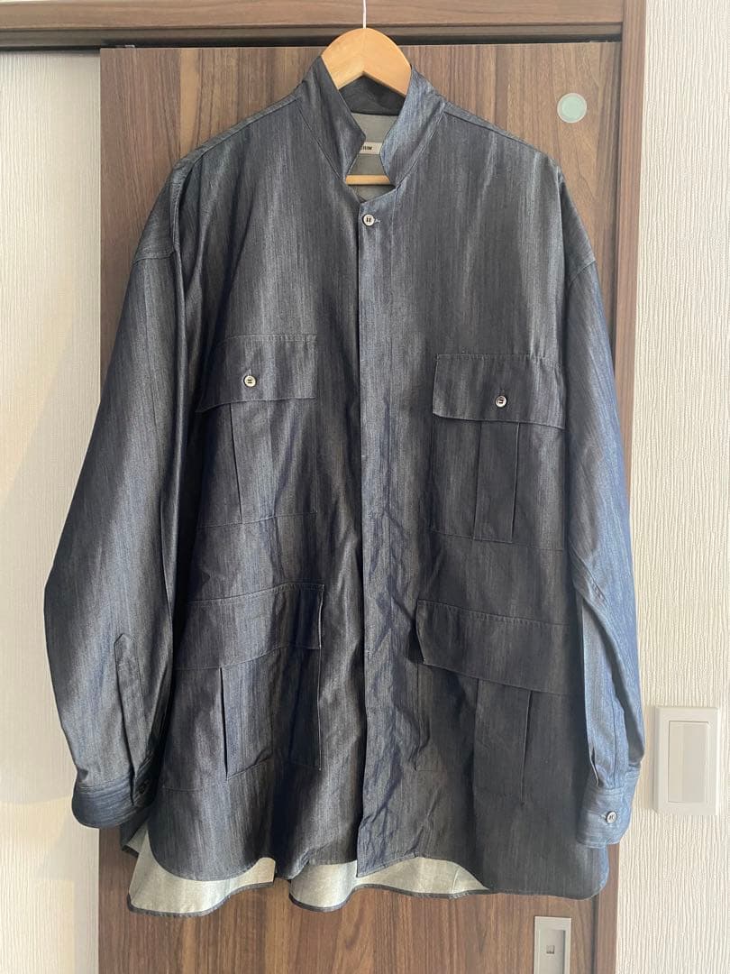 INTERIM ハイパービッグシルクデニムサファリシャツ　サイズ5 美品