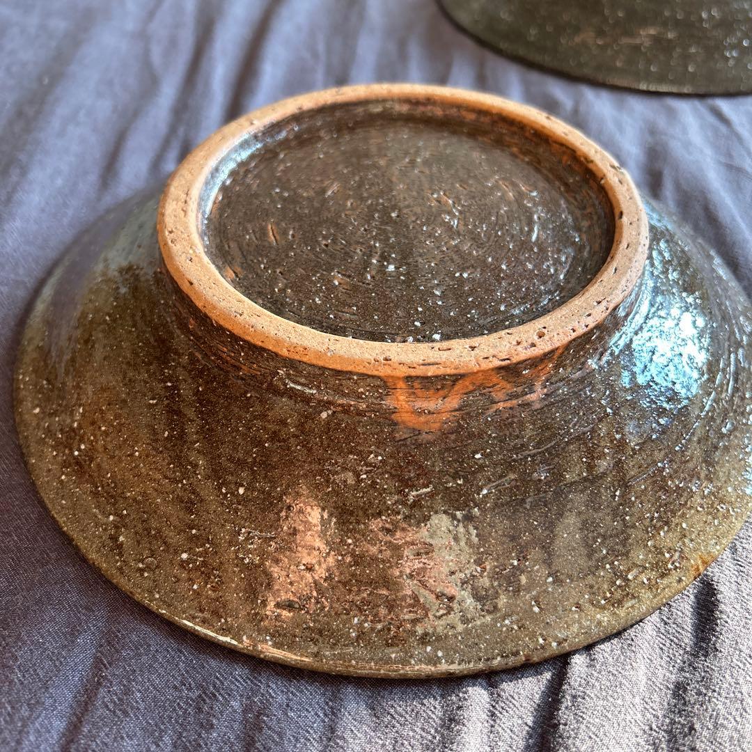 やちむん 2枚セット 7寸 大皿 丸 陶芸こまがた デイゴ柄 沖縄陶器 駒形爽飛