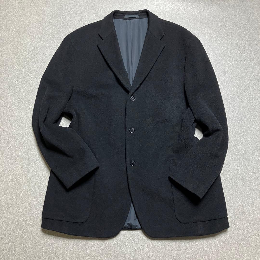 【美品✨カシミヤ混 XL】カルバンクライン チェスターコート ラムウール 黒