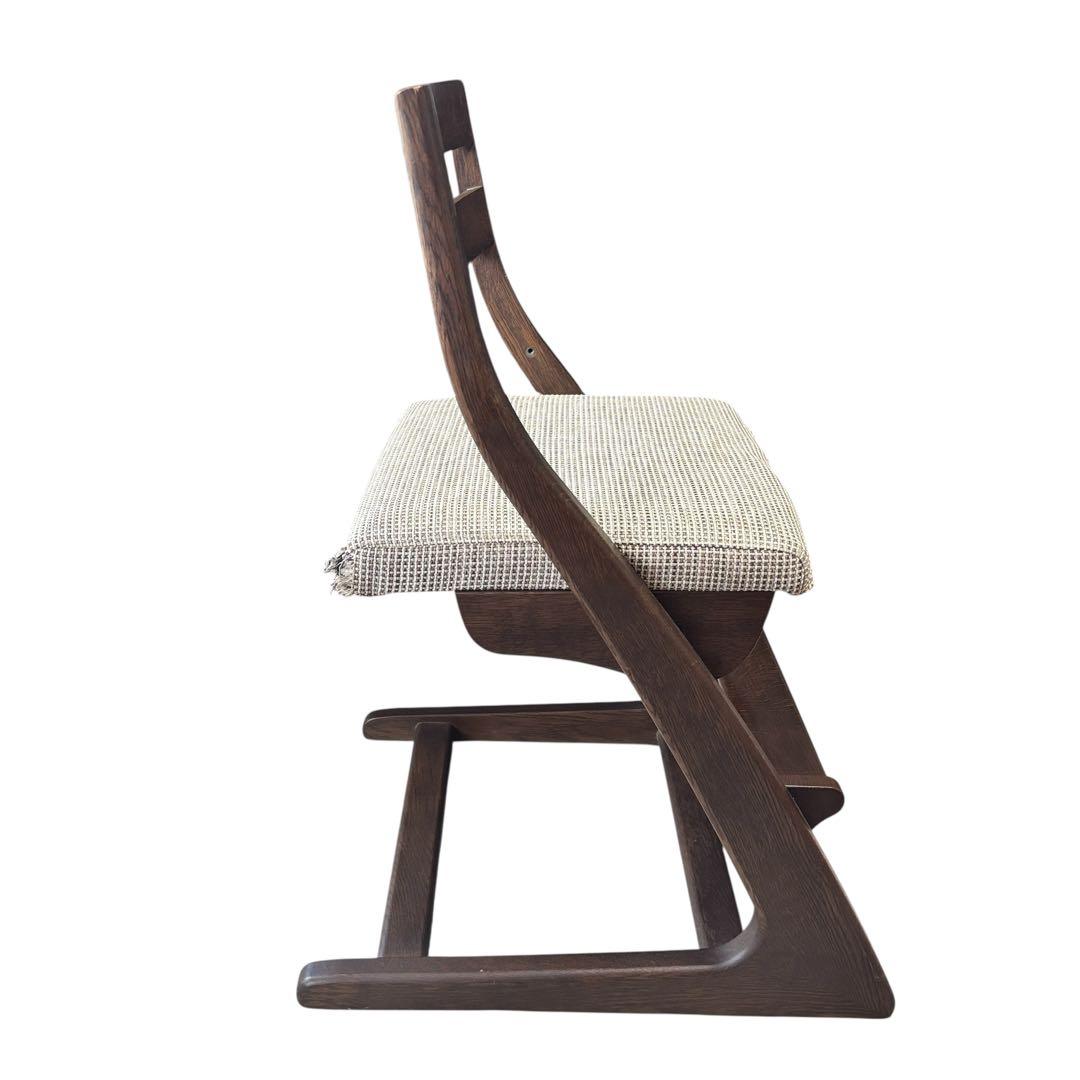 カリモク家具 デスクチェア CU1007 オーク材 学習椅子 高さ調節可