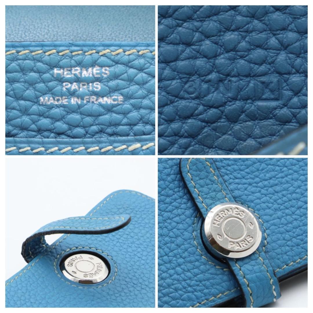 【極美品】HERMES ドゴン　ケース　小銭入れ　ブルージーン