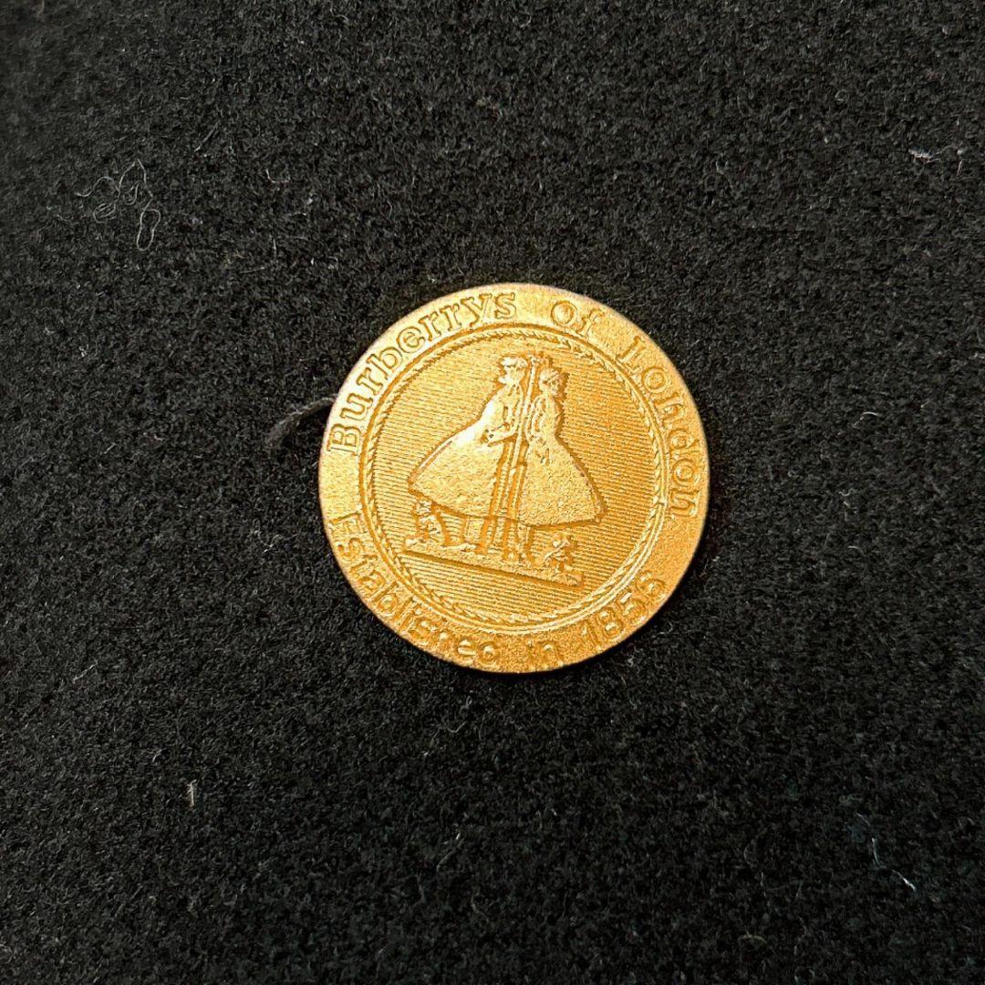 美品✨バーバリー　カシミヤ　ダブルブレスト　チェスターコート　金ボタン　ブラック