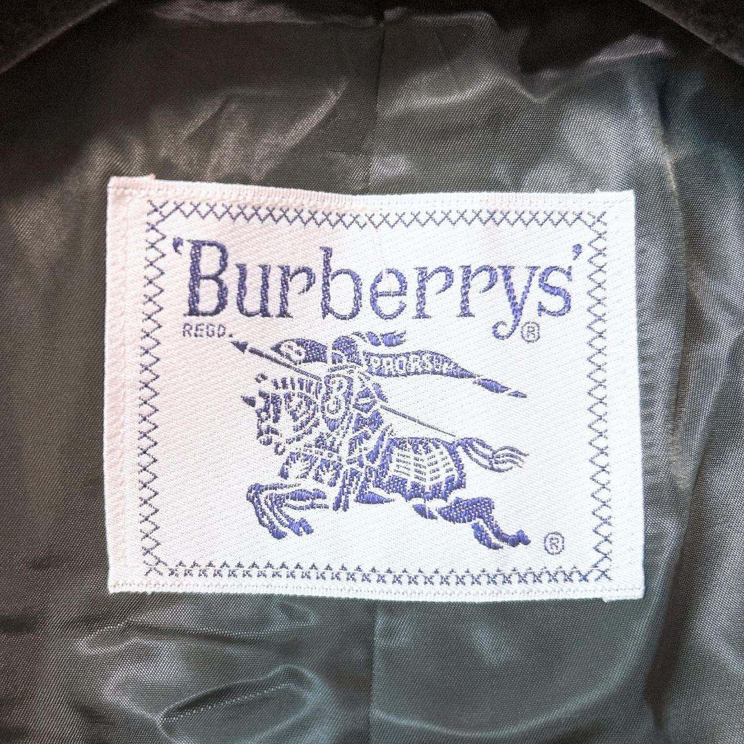 美品✨バーバリー　カシミヤ　ダブルブレスト　チェスターコート　金ボタン　ブラック