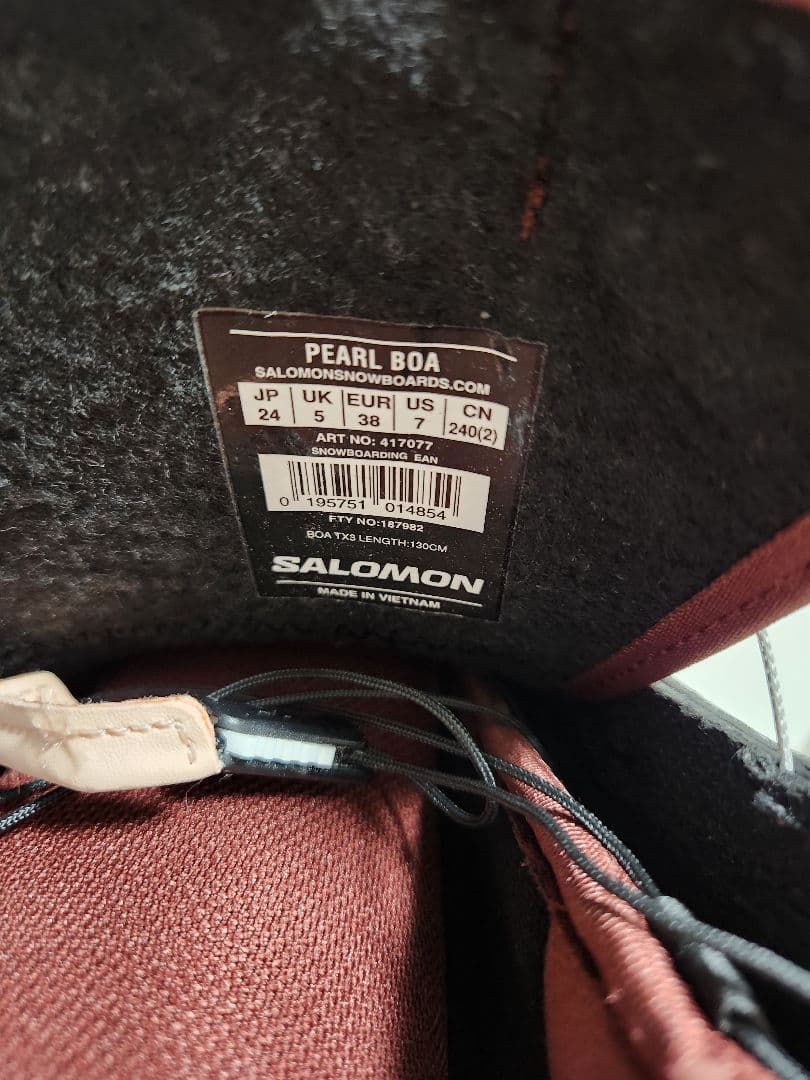 SALOMON　PEARLBOA　スノーボードブーツ　 レディース　24㎝　美品