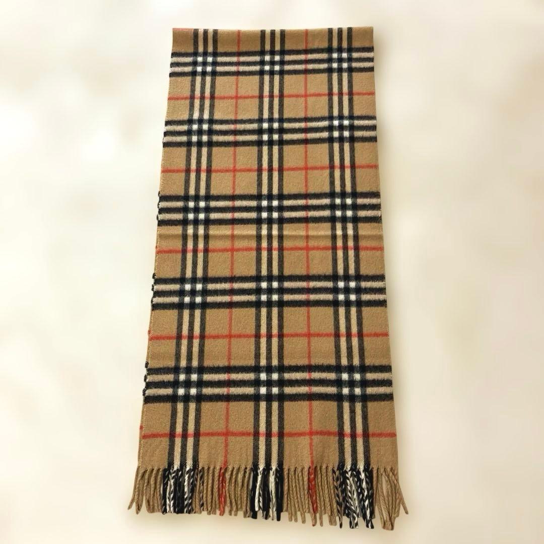 極美品✨バーバリー　カシミヤ100 ノバチェック　マフラー