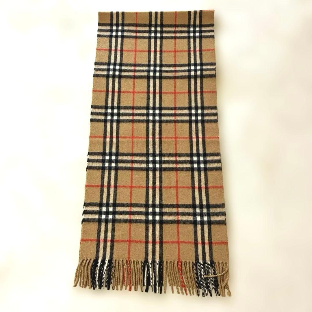 極美品✨バーバリー　カシミヤ100 ノバチェック　マフラー