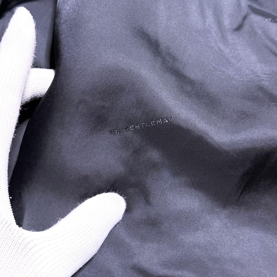 【未使用級】MR.GENTLMAN ブルゾン 裏地総柄 ナイロン 黒 メンズ
