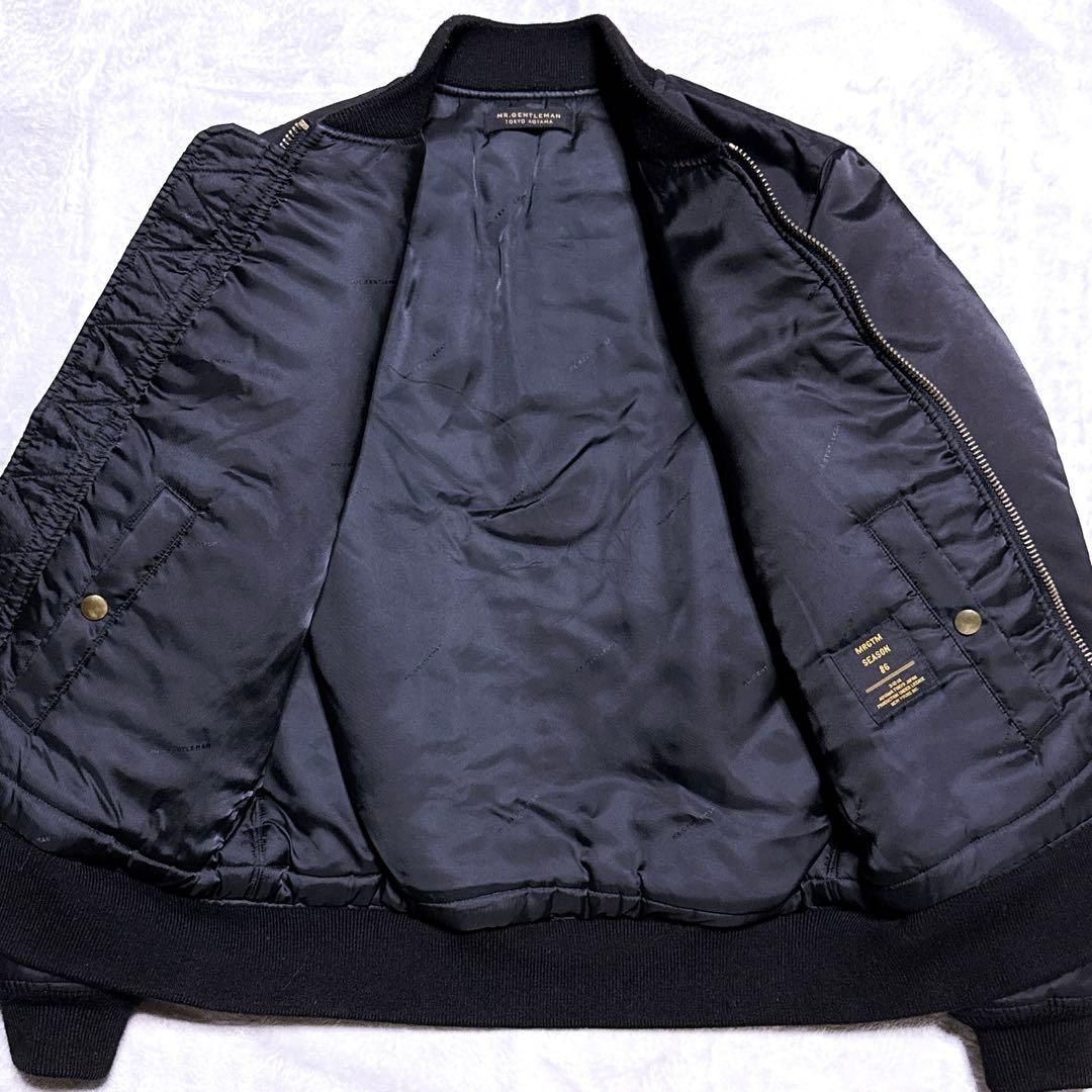【未使用級】MR.GENTLMAN ブルゾン 裏地総柄 ナイロン 黒 メンズ