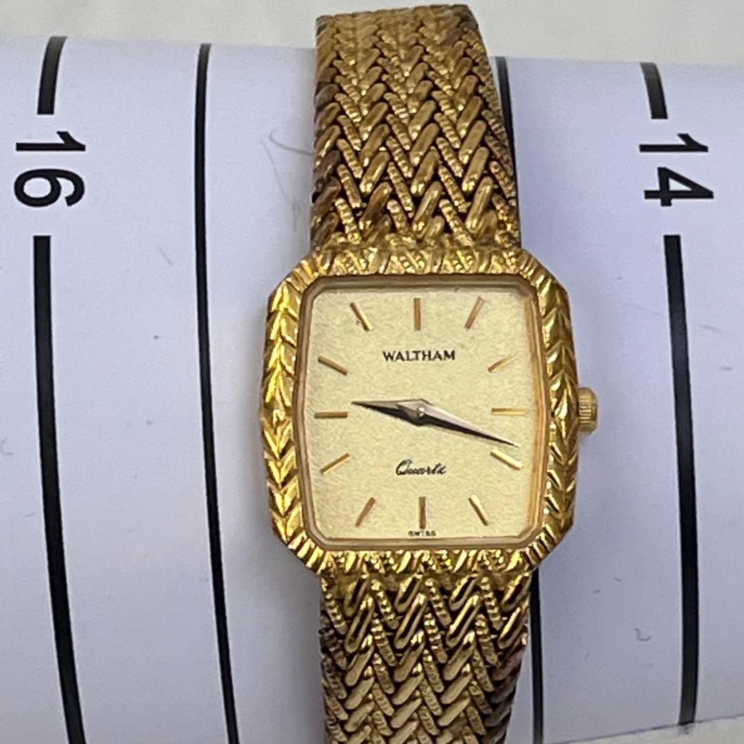 【0119A16】WALTHAMヴィンテージレディースゴールド腕時計　不動