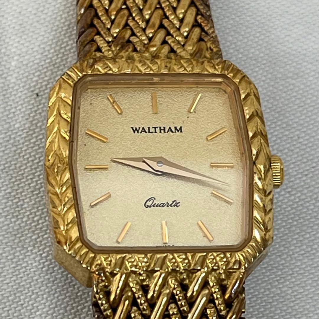【0119A16】WALTHAMヴィンテージレディースゴールド腕時計　不動