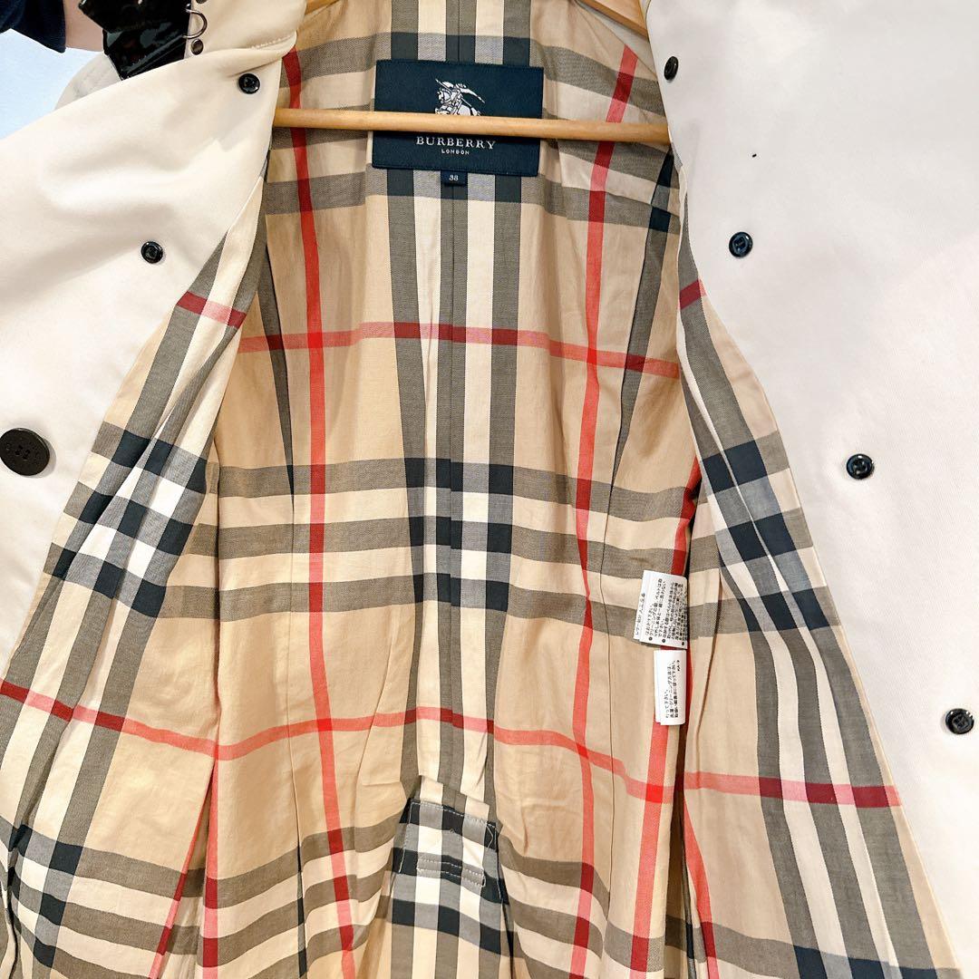 ボ*2様 【美品】BURBERRY バーバリー エナメル 切替 トレンチコートノ