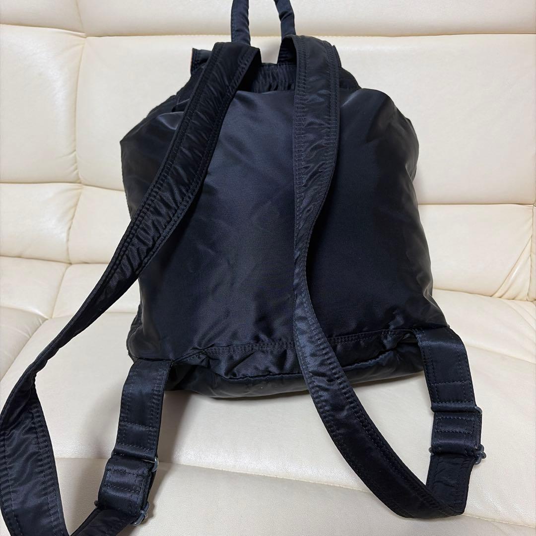 PORTERナイロン製 黒バックパック フラップ付き