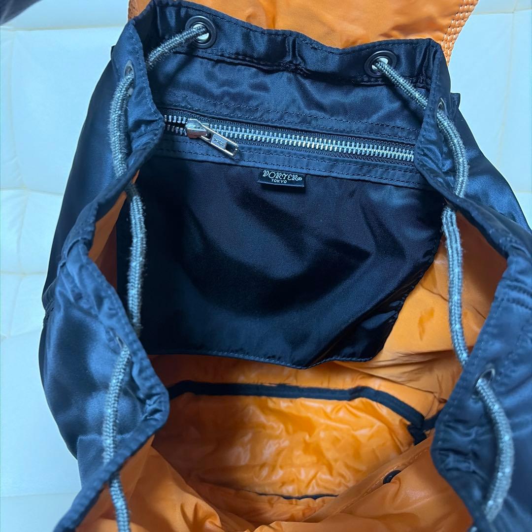 PORTERナイロン製 黒バックパック フラップ付き