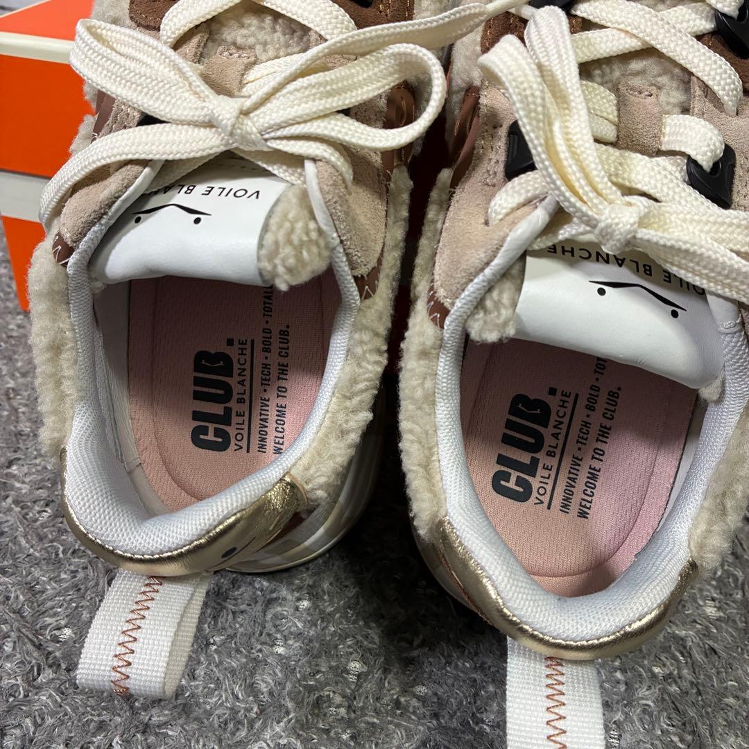 【美品】VOILE BLANCHE ボイルブランシェ ボア厚底スニーカー 38