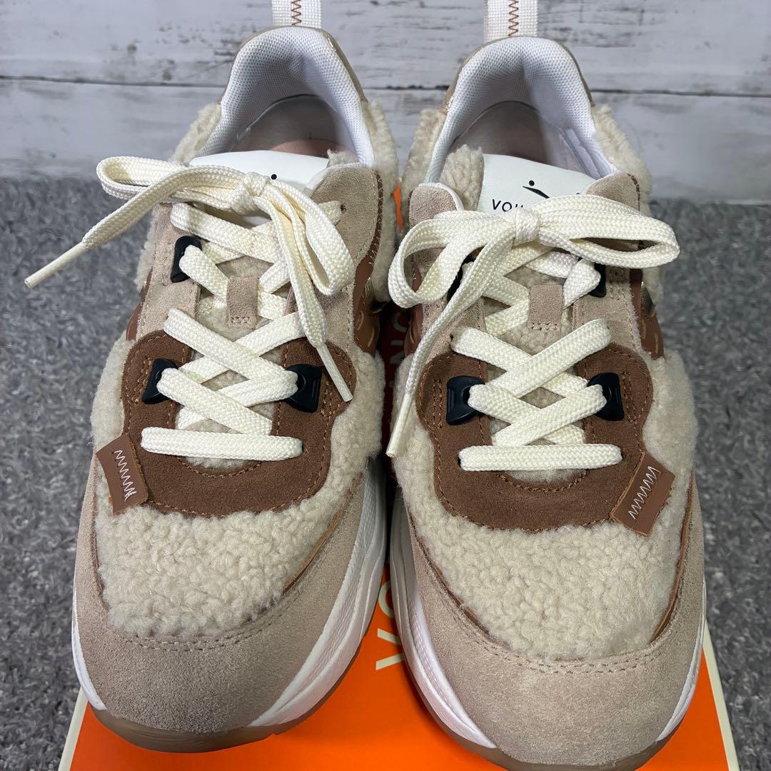 【美品】VOILE BLANCHE ボイルブランシェ ボア厚底スニーカー 38