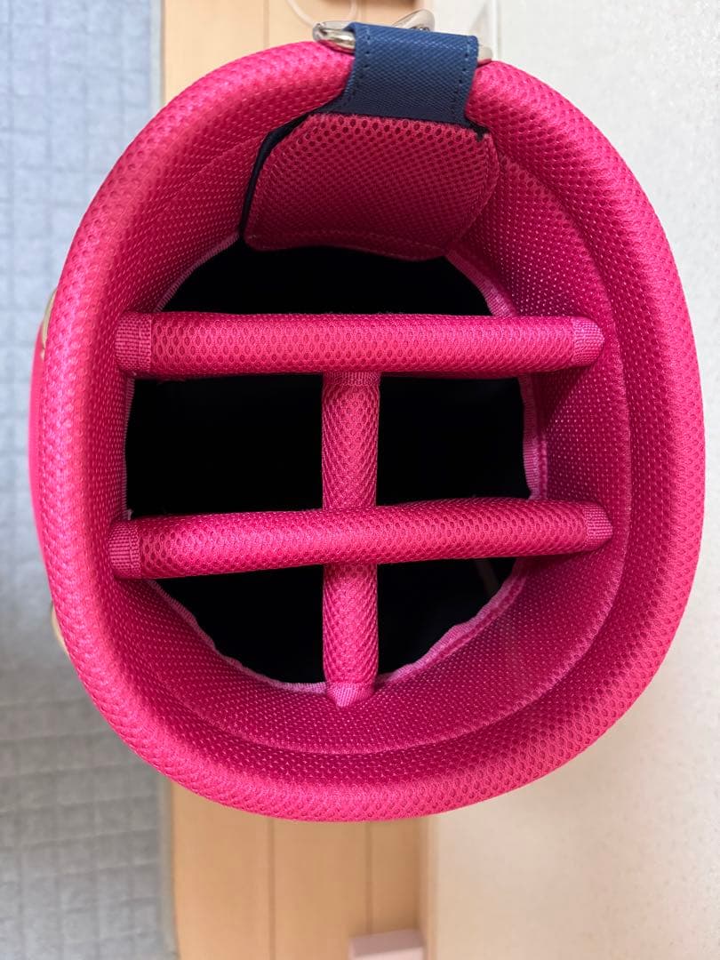 ミスターガラポンONE SIDE ゴルフバッグ ネイビー ピンク