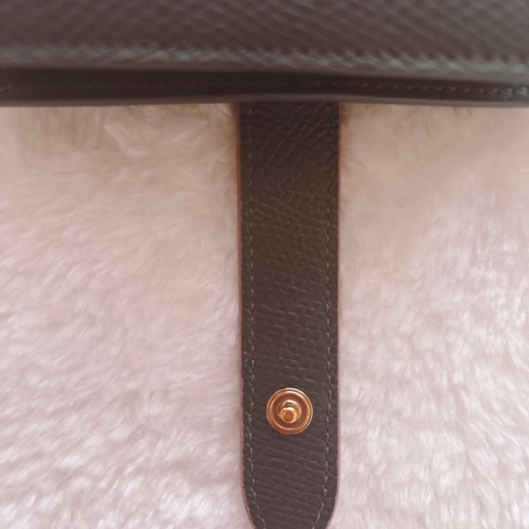 CELINE グレー/ピンク 二つ折り財布