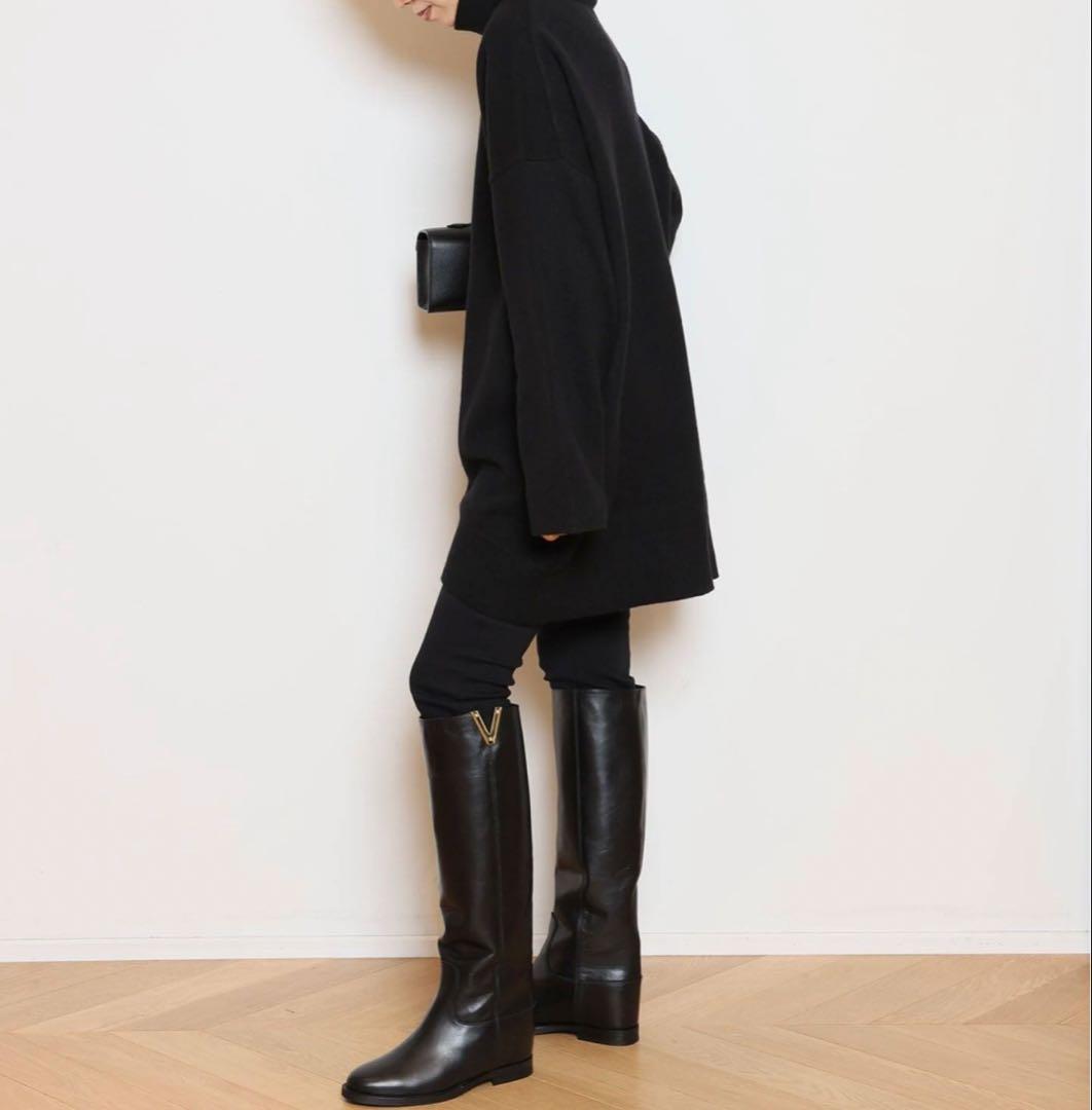 Light タートルネックニットワンピース